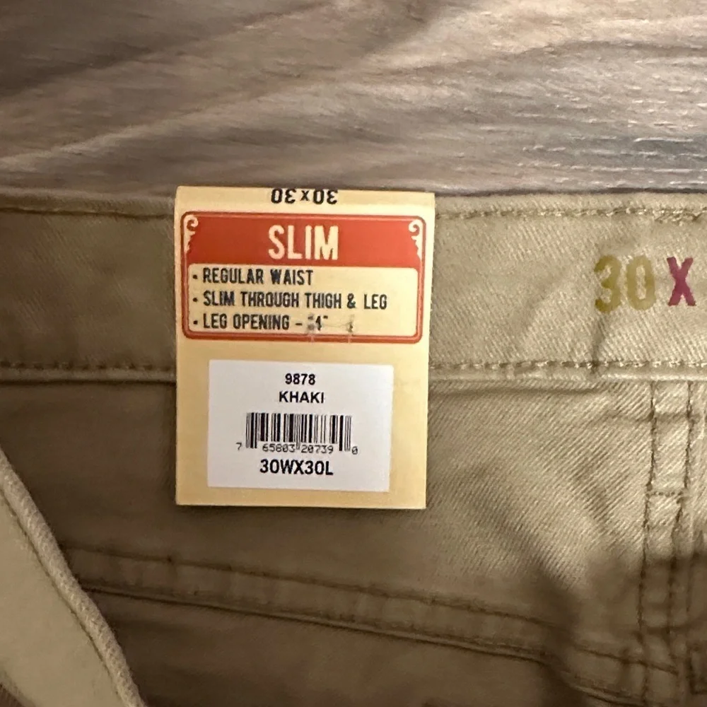 Devil Dog Dungarees Jeans Pants Mens 30x30 Slim Regular Waist Khaki DD2006